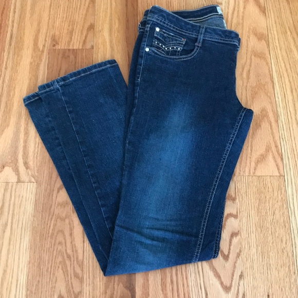 Tyte Jeans Embellished Low Rise Junior Jeans Size 11 Denim Blue Straight Leg - Picture 3 of 6